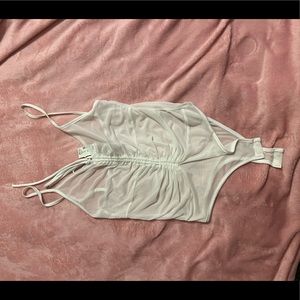 Cute white see through shirt